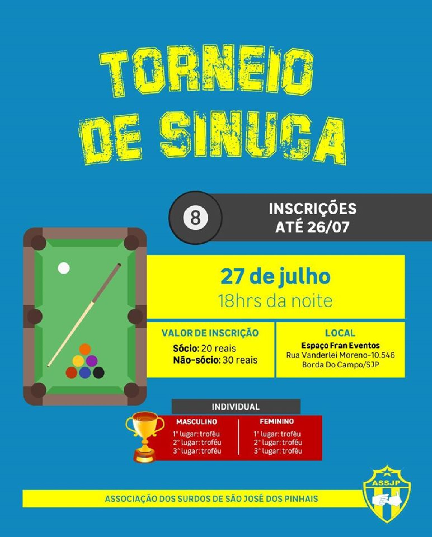Torneio de Sinuca 2019